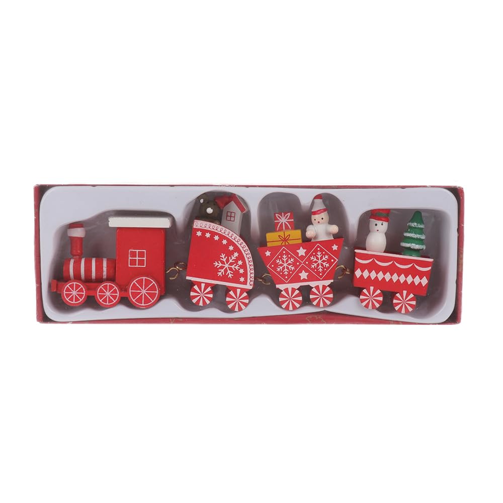 Amazon.com: TITA-DONG Multicolor Wooden Christmas Train Set